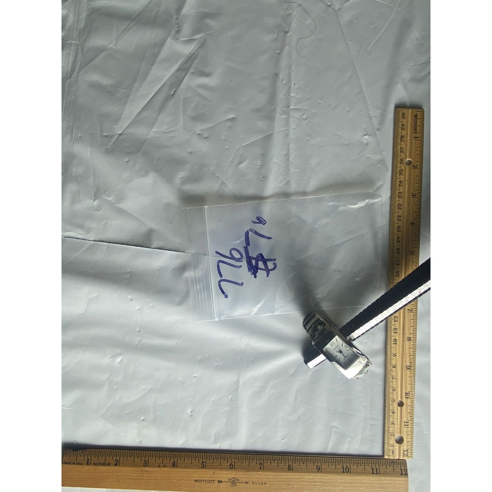 Women's Silver Tone Rectangular Face Crystal Acce… - image 3